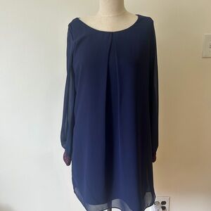Elegant Navy Blue Women's Dress